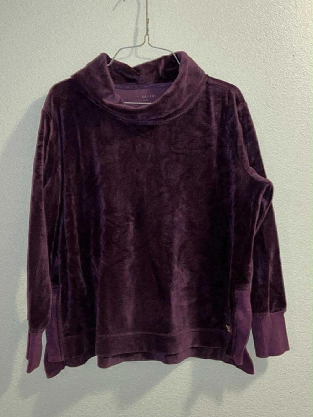 Calvin Klein Velvet Cowlneck Sweater - Plum